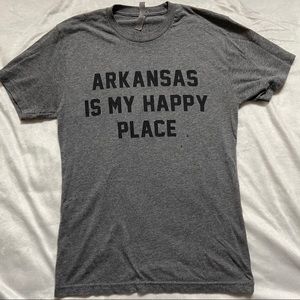 "ARKANSAS IS MY HAPPY PLACE" graphic t-shirt